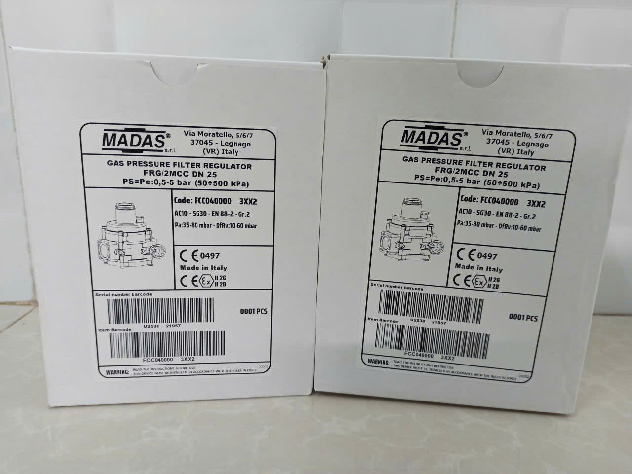 Van giam ap FRG/2MCC DN25 Madas
